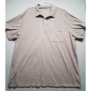 Mutual Weave Men's Short Sleeve Polo Shirt Gray Size 2XL